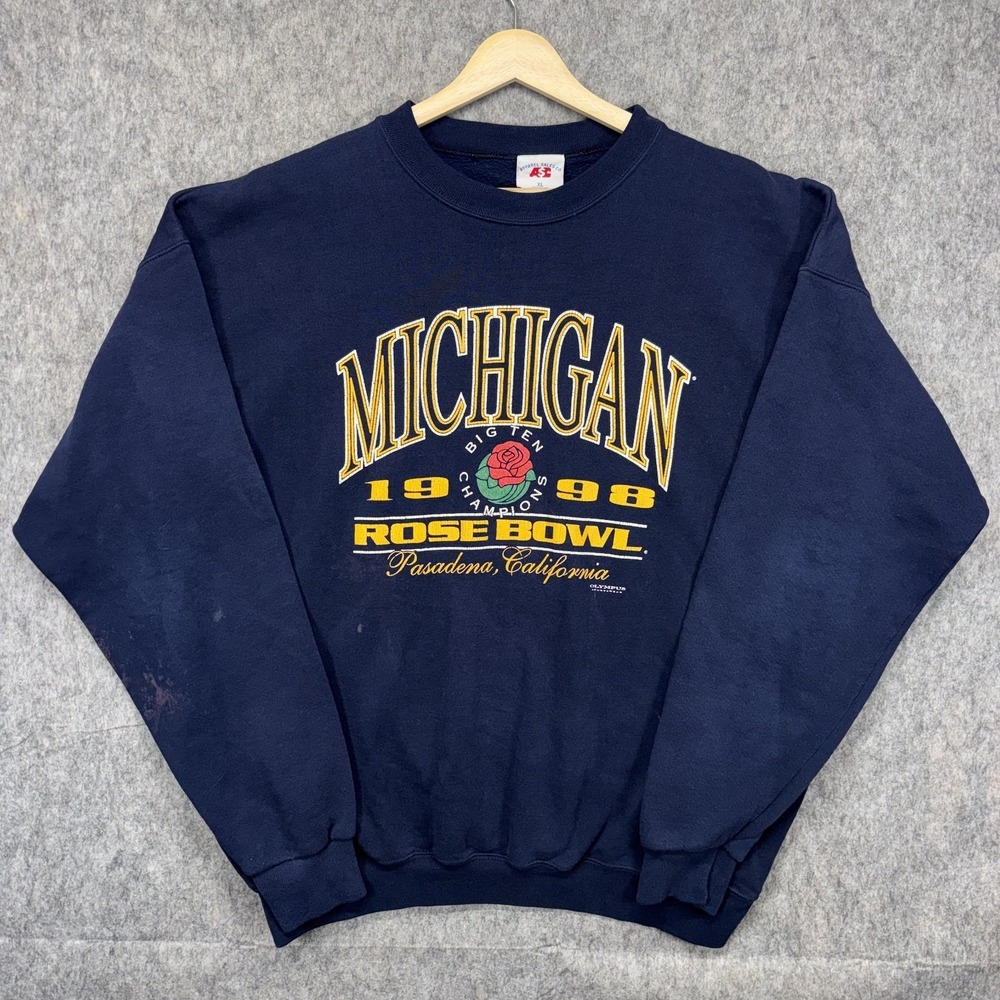 Vintage Michigan‎ 1998 Rosebowl Crewneck Sweatshirt Men's XL